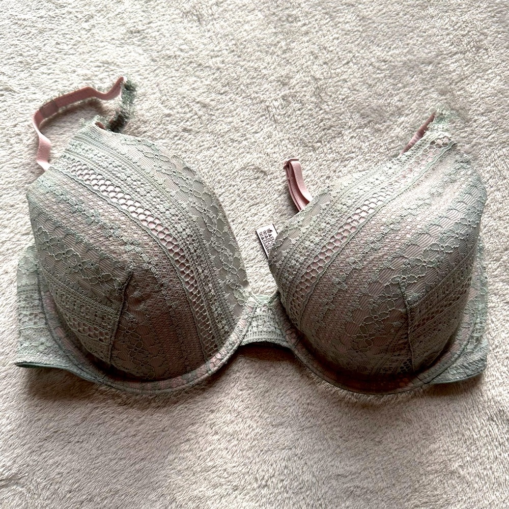 Victorias Secret Bra Lace Body By Victoria Lined Perfect Coverage